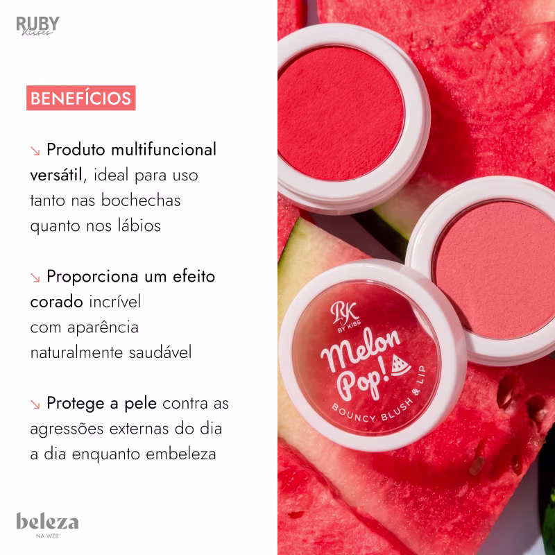 Produto multifuncional versátil, ideal para uso tanto nas bochechas quanto nos lábios. Proporciona um efeito corado incrível com aparência naturalmente saudável. Protege a pele contra agressões externas do dia a dia enquanto embeleza.