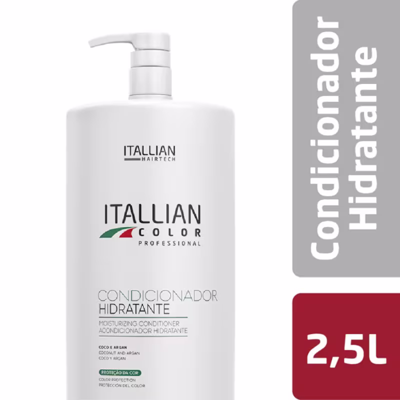 Itallian Color Kit Profissional Shampoo, Condicionador, Hidratação 2Kg + Finalizador Power Oil (4 Itens)