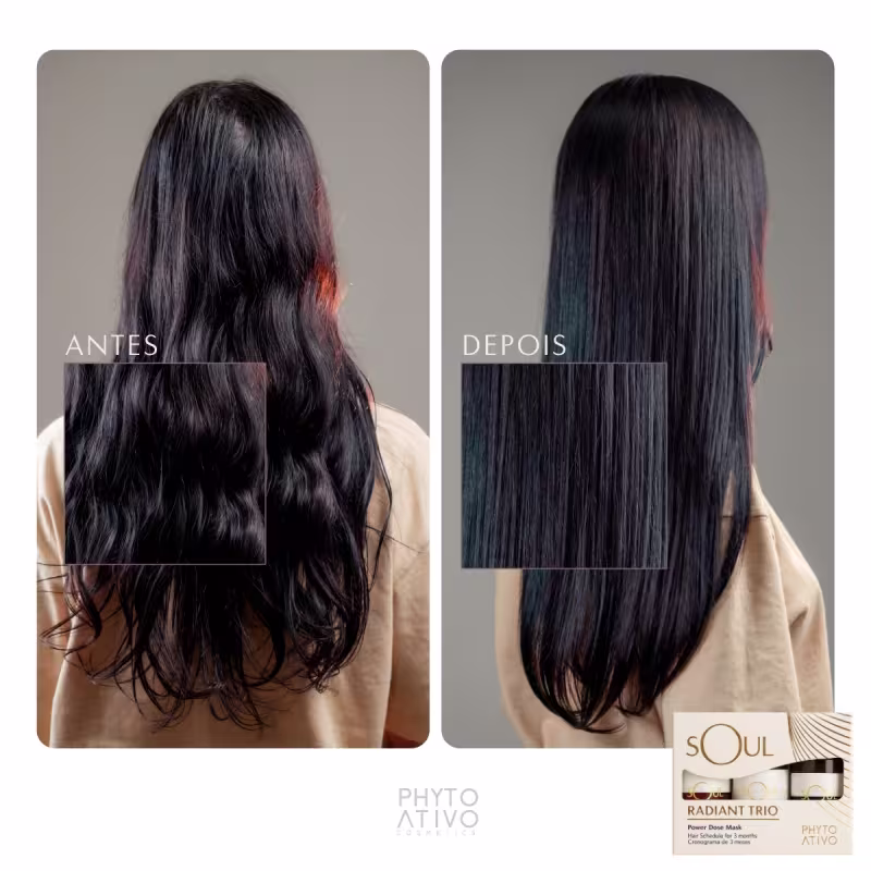 Kit Soul Radiant Ampolas Phyto Ativo Tratamento Capilar 3 Unidades