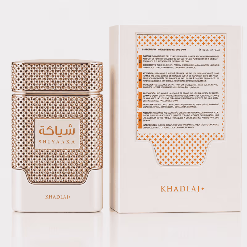 Perfume Árabe Shiyaaka White Khadlaj  EDP Feminino Floral Elegante 100ml