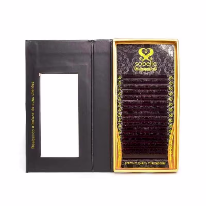 CILIOS MINK LASH VERMELHO E PRETO 0.7 D MIX 11 ATÉ 14