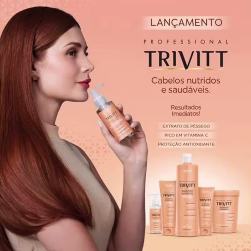 Trivitt Creme de Nutrição Capilar Intensiva 200g – Fios Macios, Fortes e Nutridos Profundamente