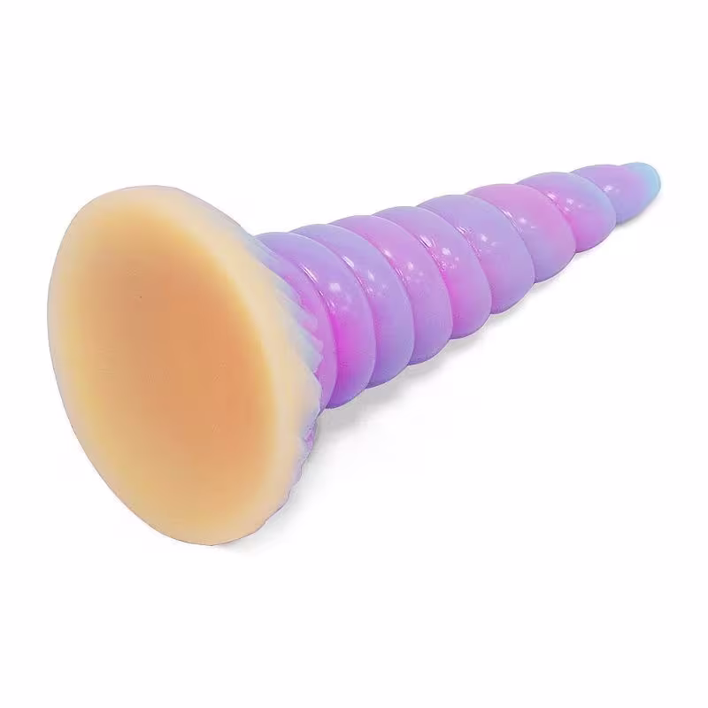 Dildo Cônico Alien com Ventosa- Fluorescente Brilha no Escuro- 20,5 x 5,0