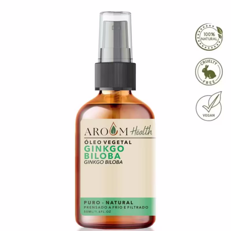 Aroom Aromaterapia Ginkgo Biloba - Óleo Vegetal 50ml