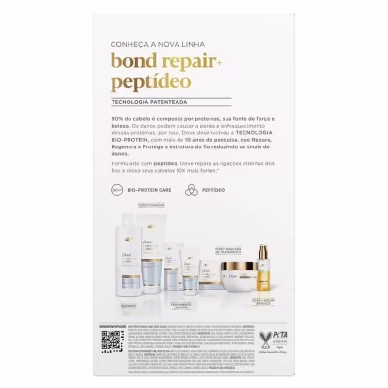 Kit Dove Bond Repair Shampoo Bond Repair Intense 350ml + Condicionador Bond Intense Repair 150ml