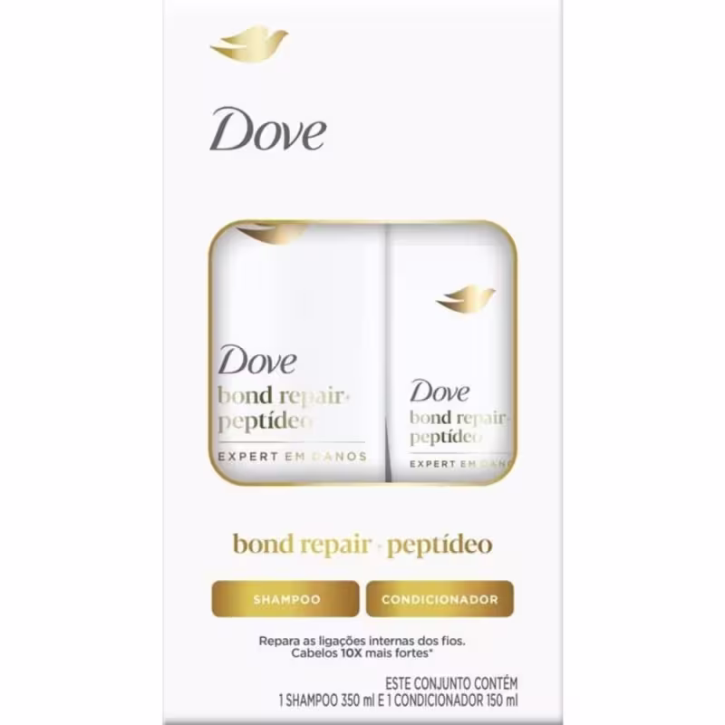 Kit Dove Bond Repair Shampoo Bond Repair Intense 350ml + Condicionador Bond Intense Repair 150ml
