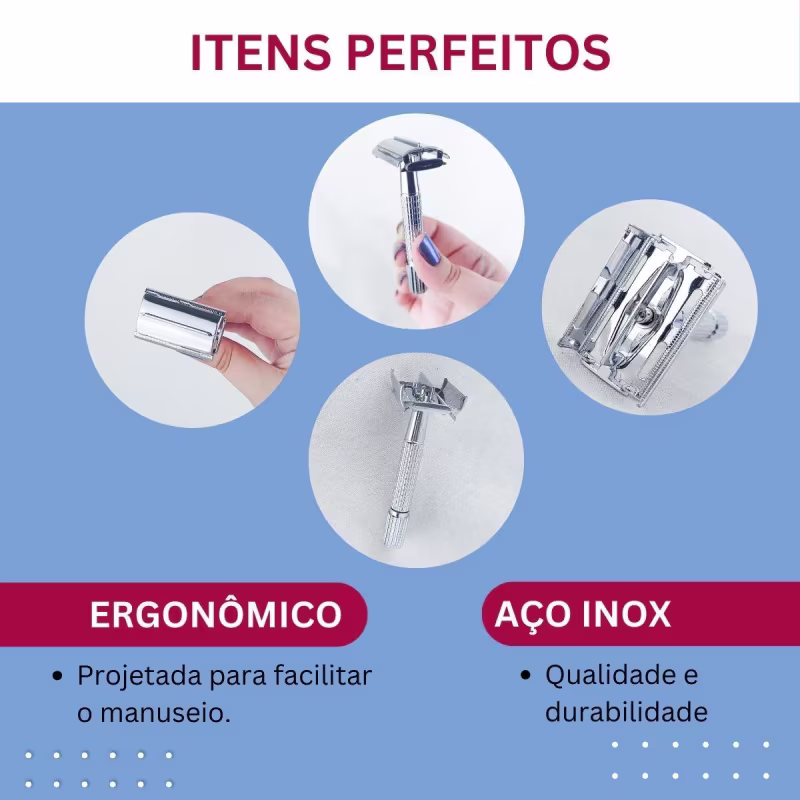 Kit NYBC Beauty Aparelho de Barbear Articulado, 8 unidades.