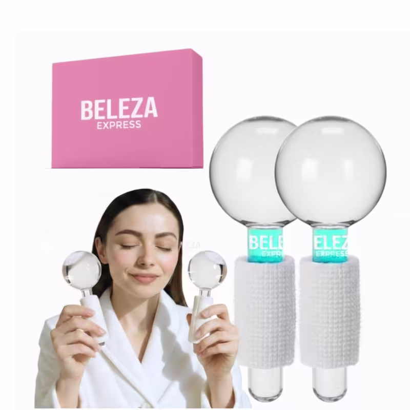 Ice Globes - Massageador Facial 2 Peças Cromoterapia incolor