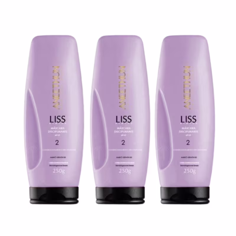 Kit com três máscaras disciplinantes Liss System, da marca Aneethun.