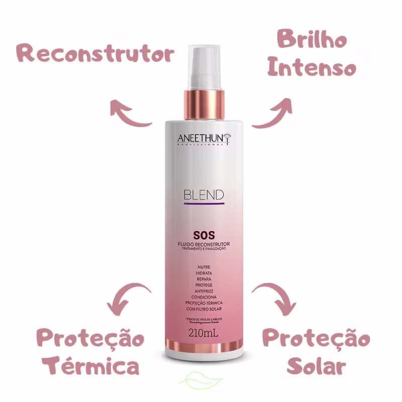 Kit Aneethun Shampoo e Máscara Linha A e SOS Blend