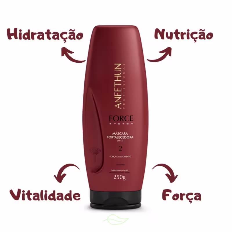 Aneethun Force Shampoo,Máscara e Finalizador +Creme Silicone