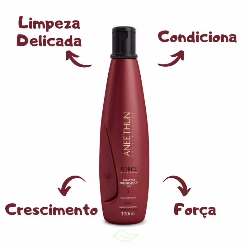 Aneethun Force Shampoo,Máscara e Finalizador +Creme Silicone