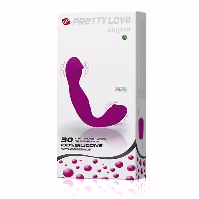 Vibrador Strapless  Angelo Pretty Love Recarregável 30 Niveis de Vibração