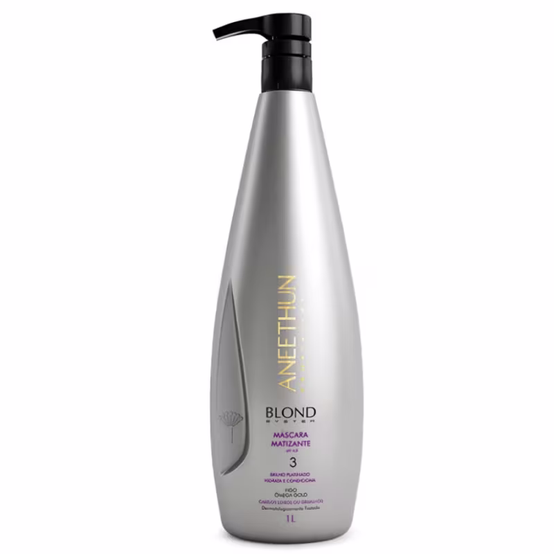 Kit Matizante Blond System Shampoo + Máscara para Cabelos Loiros ou Grisalhos - Aneethun (02 Produtos)
