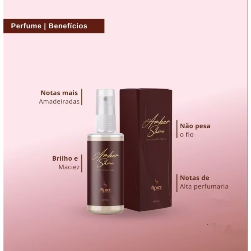 Apice Cosméticos Amber Shine - Perfume Capilar 60ml