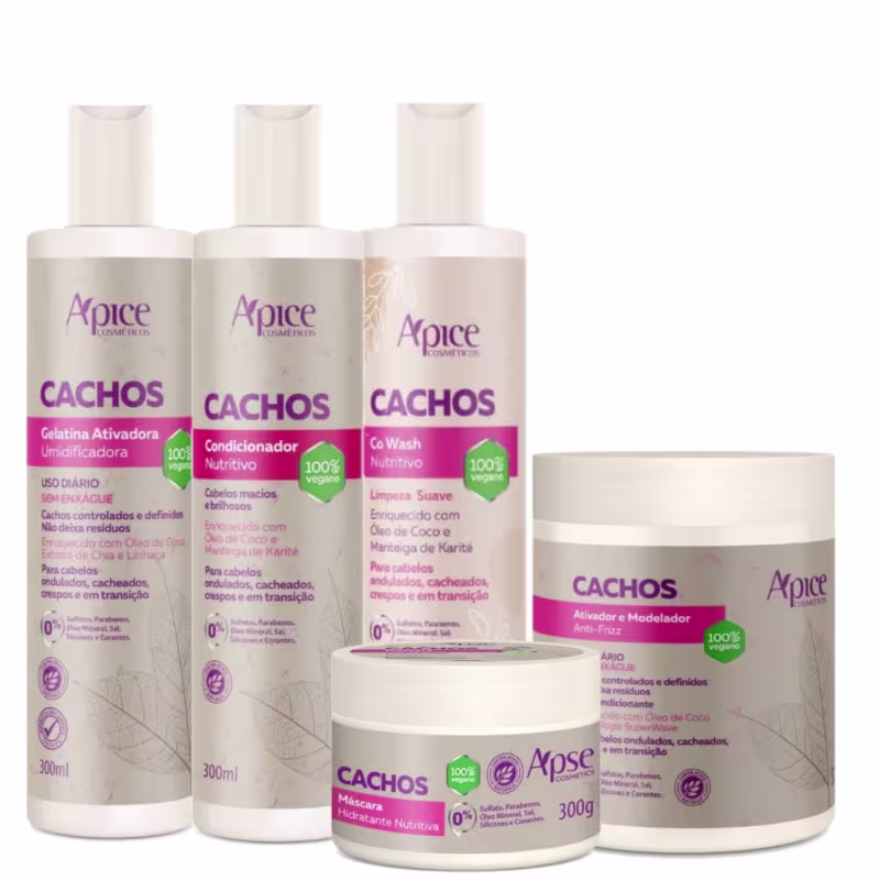 Apice Kit Cachos Tratamento Completo (5 PRODUTOS)