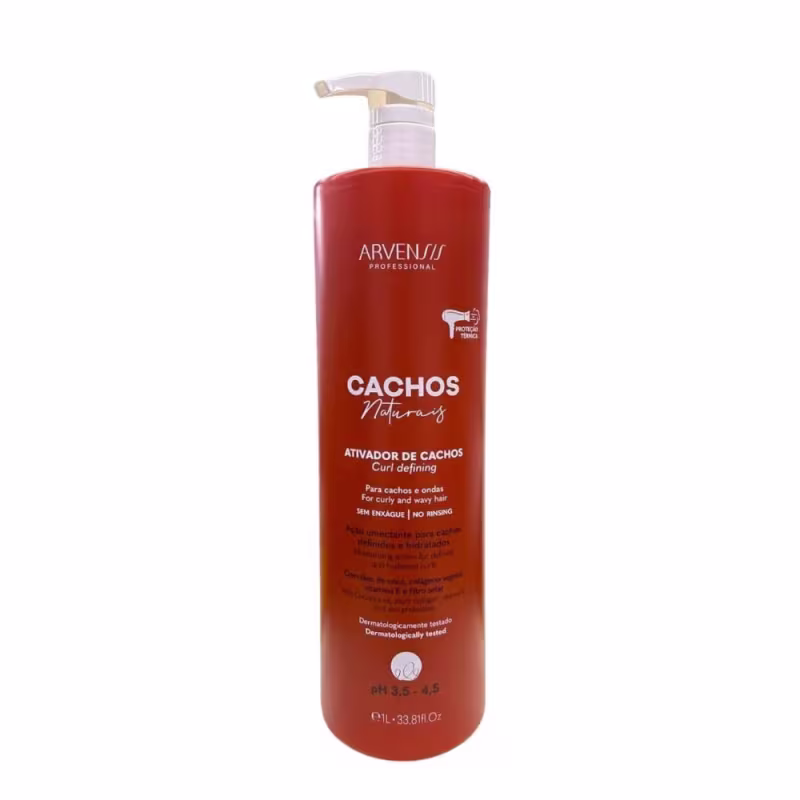 Kit Arvensis Professional Cachos Naturais - Shampoo 1L + Ativador De Cachos 1L + Máscara 500g + Geleia Alta Fixação 500g