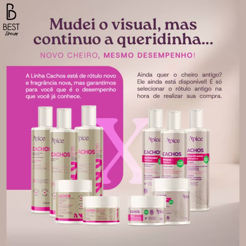 Gelatina Apice Ativadora De Cachos Umidificadora Cabelos Cacheados Nova Fragrância 300ml