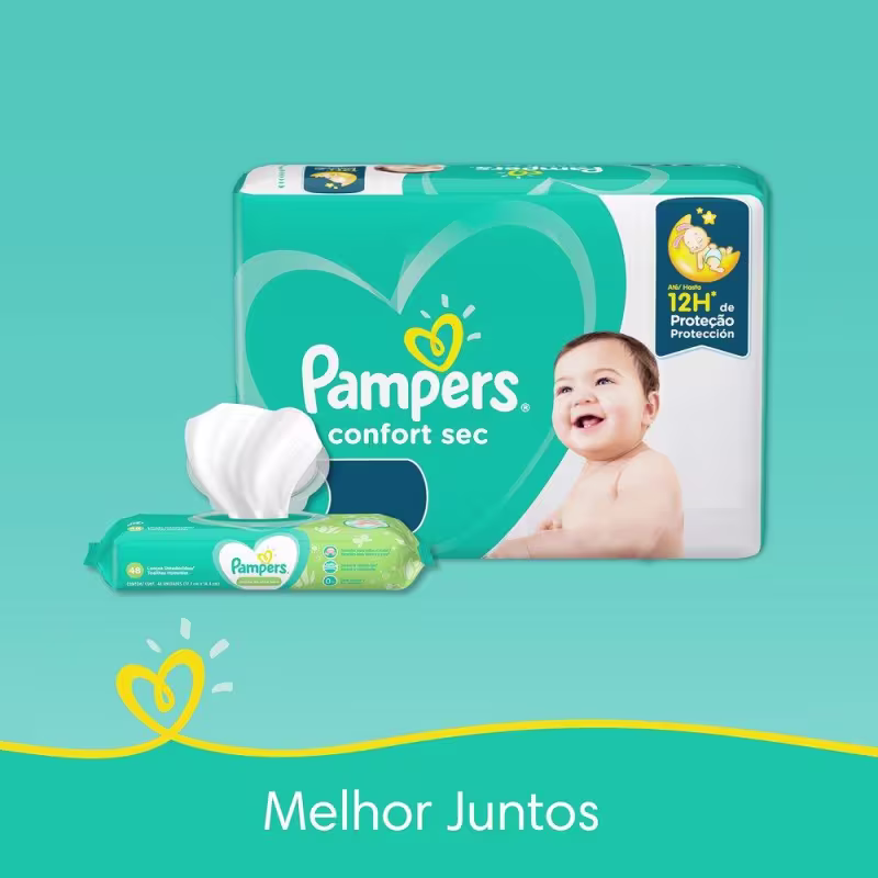 Fralda Pampers Confort Sec "G" c/56 Unidades