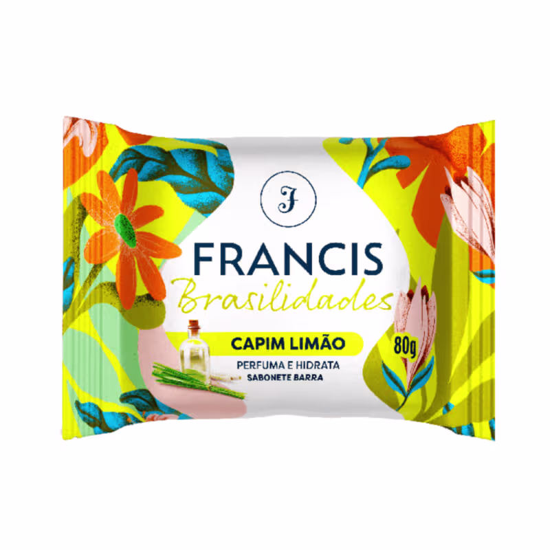 Sabonete em Barra Francis Brasilidades Capim Limão, 80g.