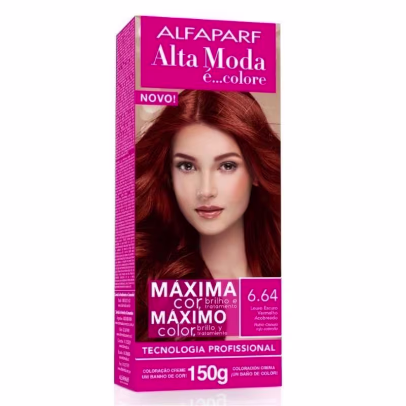 Tintura Alta Moda Especial 6.64 Louro Escuro Vermelho Acobreado 150g