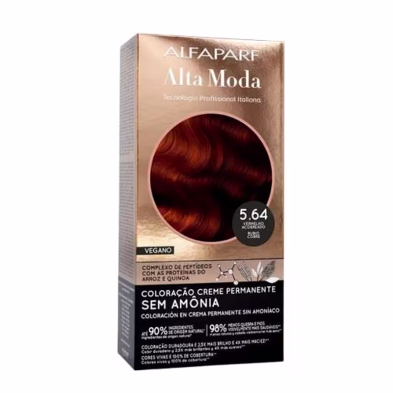 Tintura Color Alta Moda S/Amõnia 5.64 Vermelho Acobreado