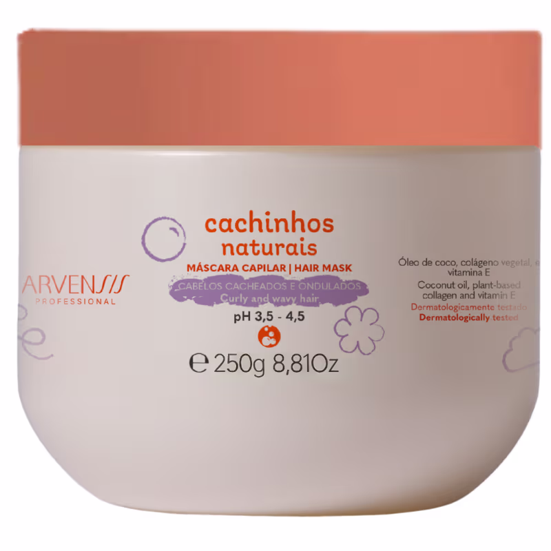 Mascara Cachinhos Naturais Arvensis Linha Infantil Hipoalergenico Ondulado Cacheado Vegano 250g