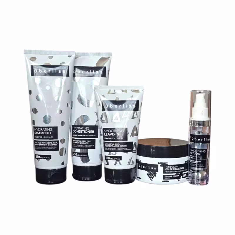 Kit Avlon Uberliss Hydrating - Shampoo 250ml + Condicionador 250ml + Leave-in 150ml + Máscara Obsidian 250g + Óleo 30ml