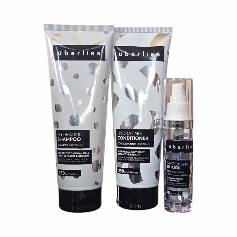 Kit Avlon Uberliss Hydrating - Shampoo 250ml + Condicionador 250ml + Smoothing Rituoil 30ml