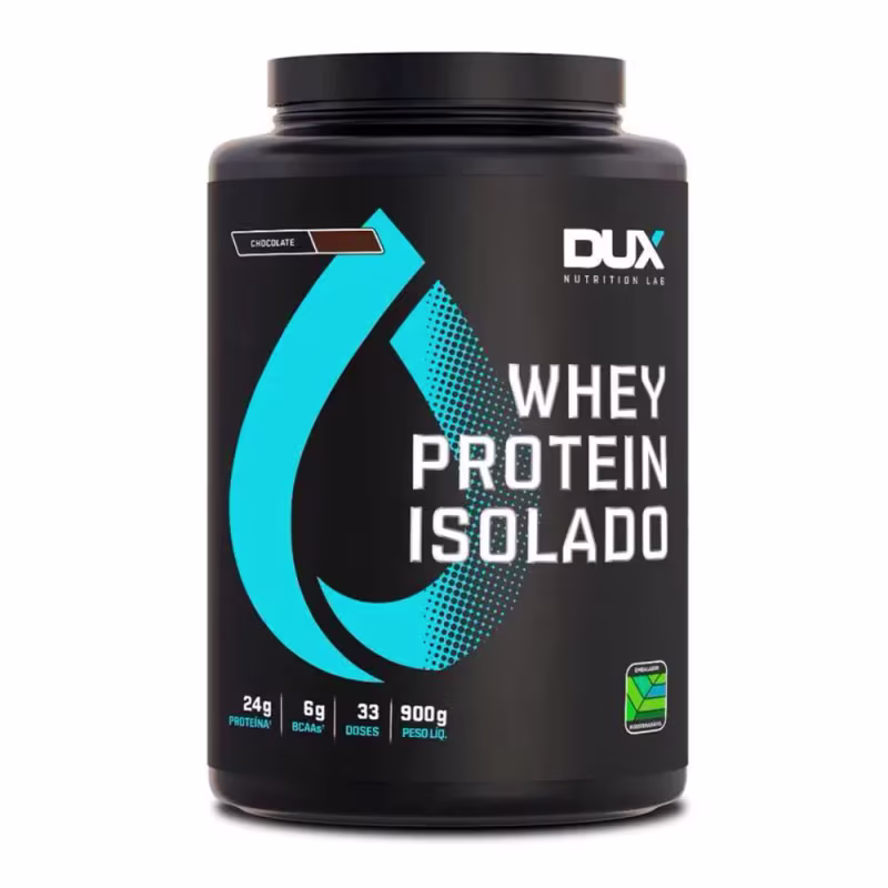 Whey Protein Isolado Chocolate Pote 900g Dux Nutrition