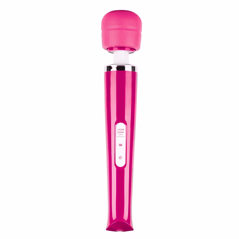 Vibrador Varinha Mágica Recarregável 10 vibrações com Cabeça Flexível - Rosa