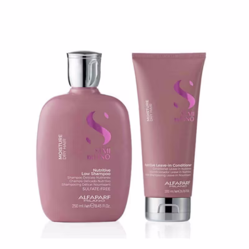 Alfaparf Milano Semi Di LINO Kit Moisture Dry Hair Nutritive Shampoo and Conditioner Home Care