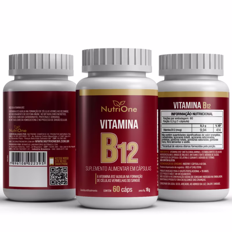 Vitamina B12 Máxima Concentração 60 Cápsulas - Nutrione