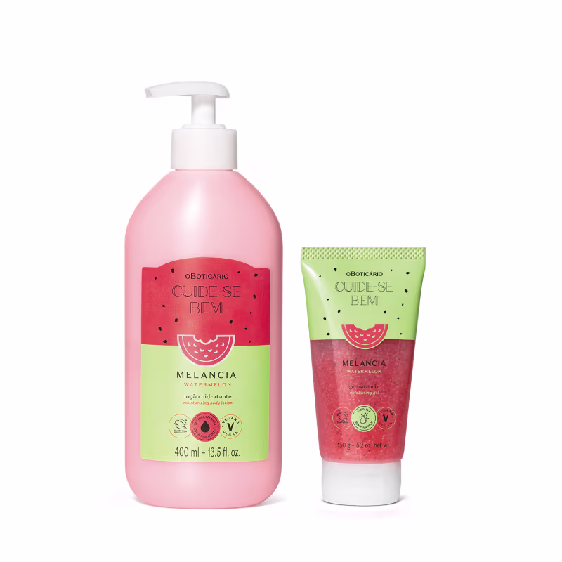 Kit Cuide-se Bem Melancia o Boticário Duo Hidratação Corporal (2 Produtos)