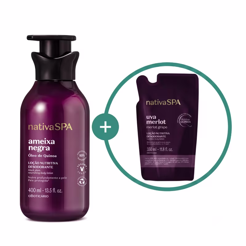 Kit Nativa SPA Ameixa Negra + Uva Merlot o Boticário (2 Produtos)