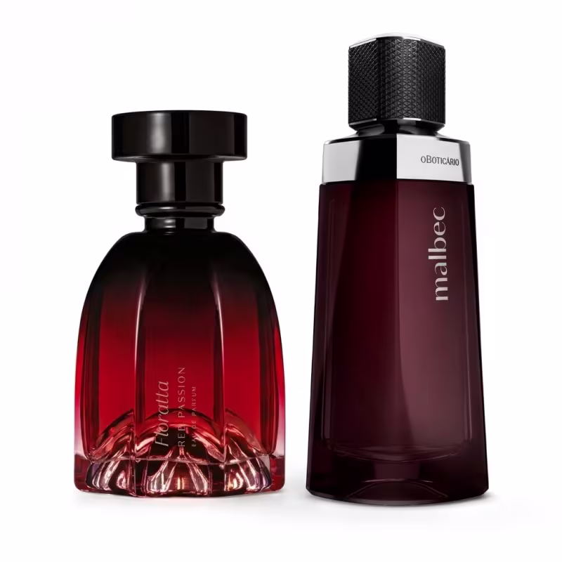 Combo Casal: Floratta Red Passion Eau De Parfum 75ml + Malbec Desodorante Colônia 100ml