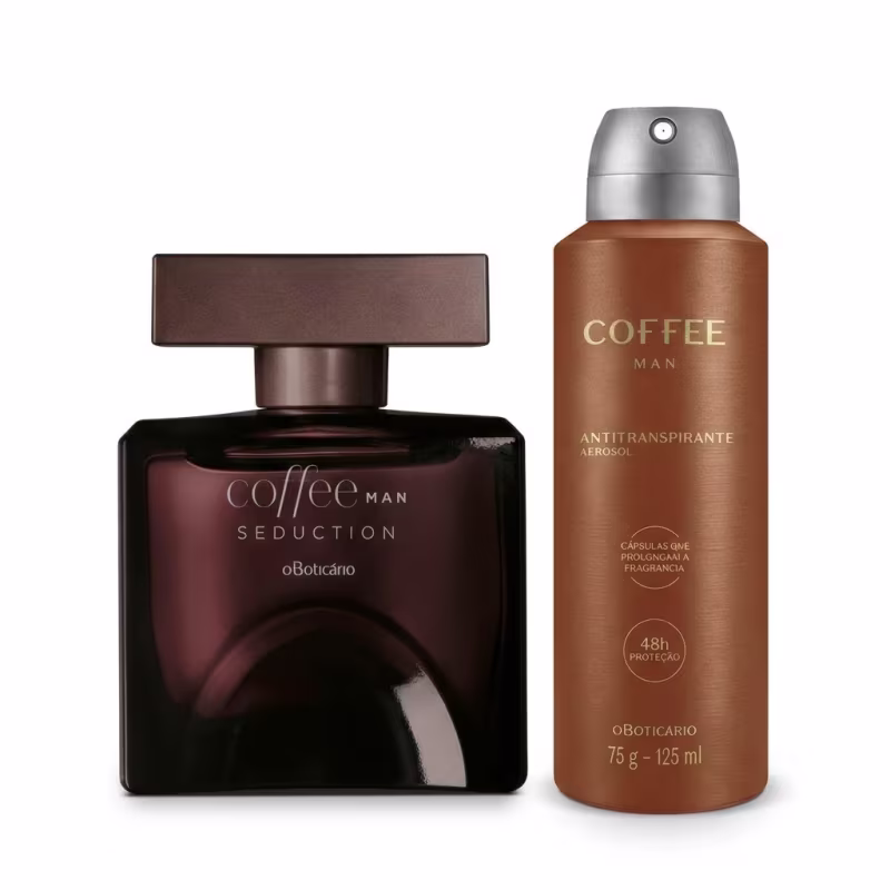 Combo Coffee Man Seduction: Desodorante Colônia 100ml + Desodorante Antitranspirante 125ml