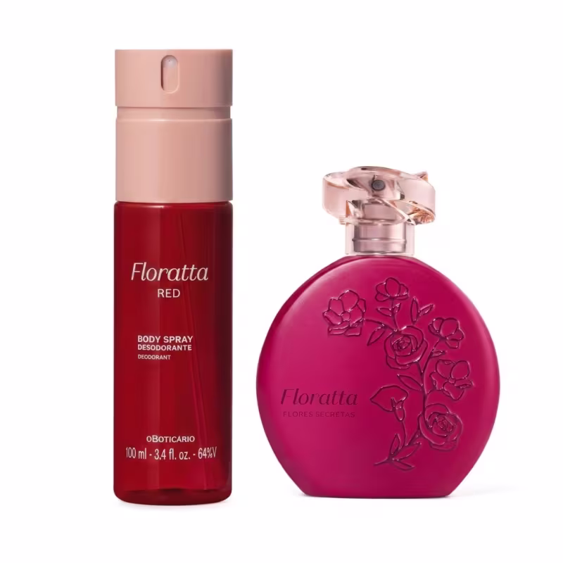 Combo Floratta Flores Secretas 75ml + Red Body Spray Desodorante 100ml