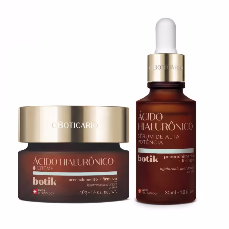 Combo Botik Ácido Hialurônico: Creme Facial Firmador 40g + Sérum de Alta Potência 30ml