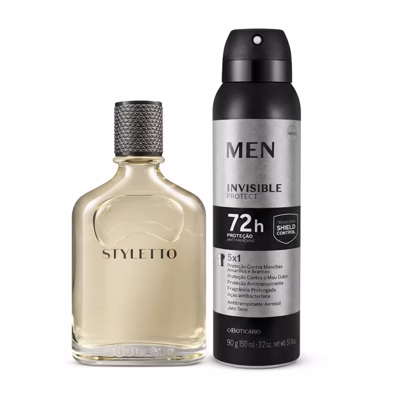 Combo Boticollection Styletto 100ml + Antitranspirante Men Invisible Protect 150ml