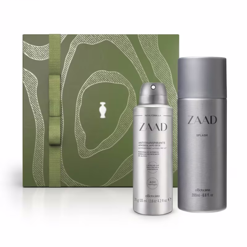 Combo Presente Dia dos Pais Zaad: Body Splash Desodorante Colônia 200ml + Desodorante Aerossol  125ml/75g