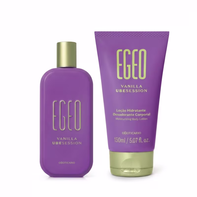 Combo Egeo Vanilla Ubesession: Desodorante Colônia 90ml + Loção Desodorante Hidratante Corporal 150ml