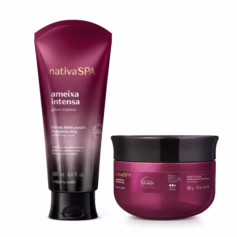 Combo Nativa Spa Ameixa Intensa: Esfoliante Corporal 180g + Creme Hidratante 180ml
