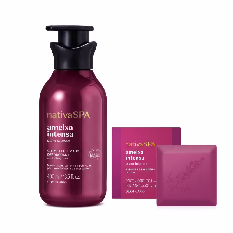 Combo Nativa Spa Ameixa Intensa: Creme Hidratante 400ml + Sabonete em Barra 90g