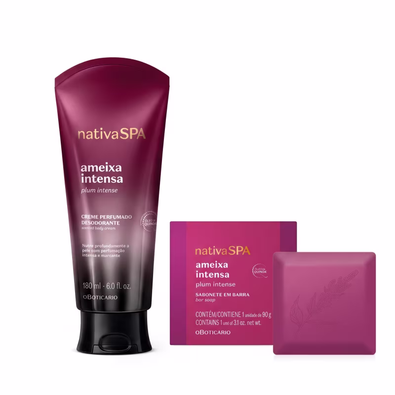 Combo Nativa Spa Ameixa Intensa: Creme Hidratante 180ml + Sabonete em Barra 90g