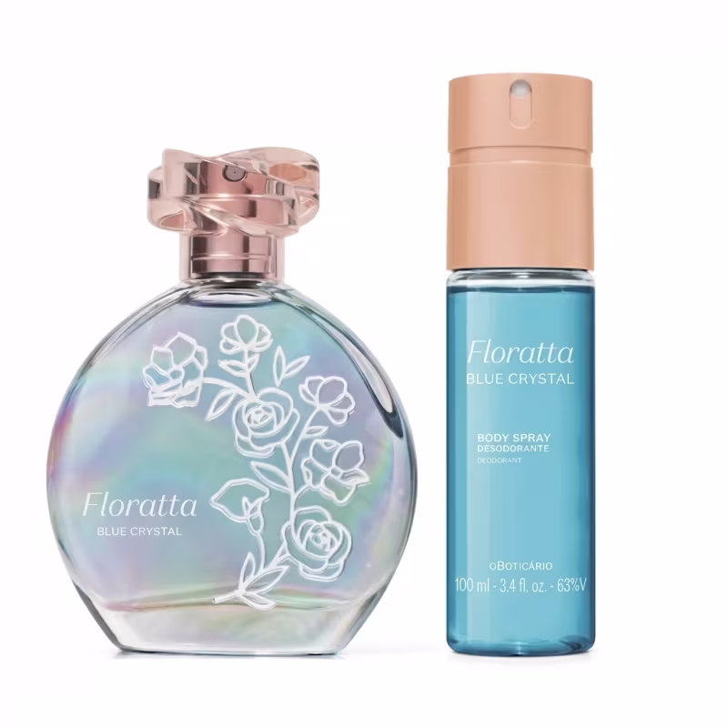 Combo Floratta Blue Crystal: Body Spray 100ml + Desodorante Colônia 75ml