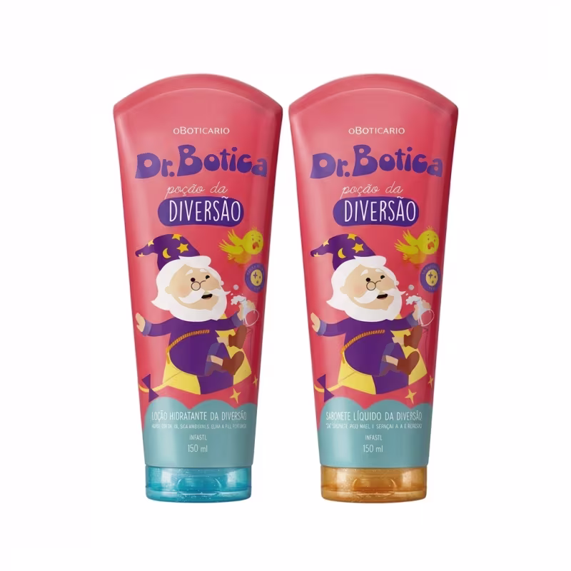 Combo Dr. Botica Poção Da Diversão: Loção Hidratante Corporal 150ml + Sabonete Líquido Corporal 150ml