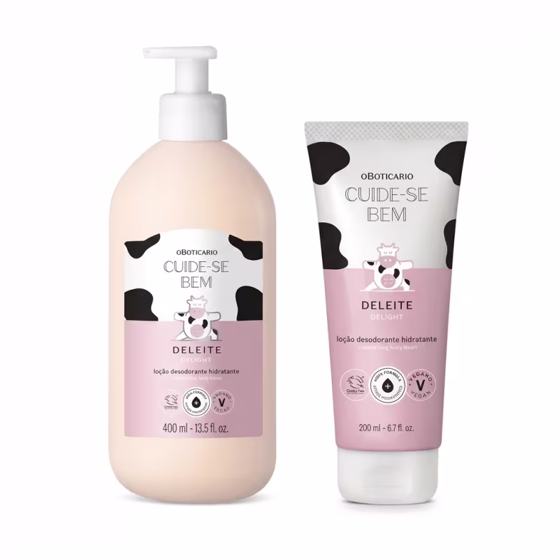 Combo Cuide-se Bem Deleite: Loção Hidratante Desodorante 400ml + Loção Hidratante Desodorante 200ml