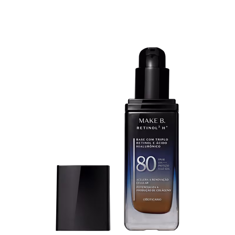Make B. Retinol³ H+ o Boticário Cor 285N FPS80 - Base Líquida 26g