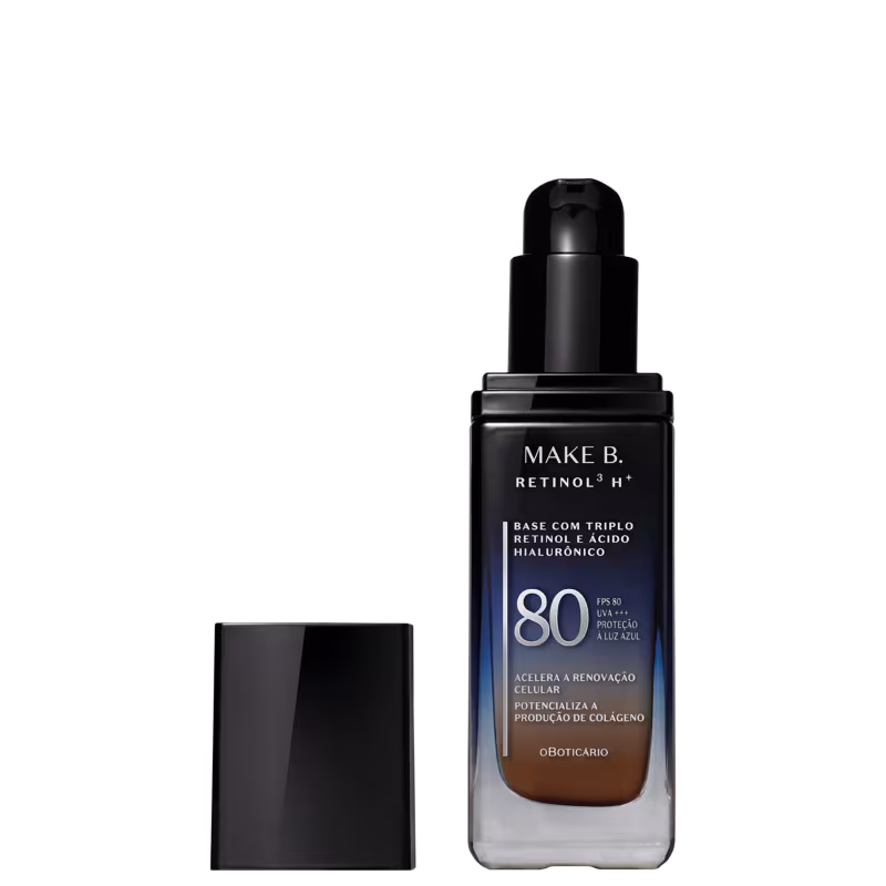 Make B. Retinol³ H+ o Boticário Cor 290N FPS80 - Base Líquida 26g